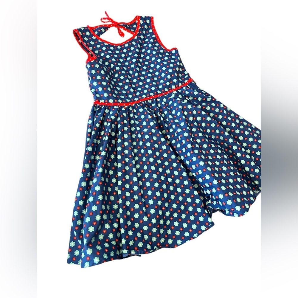 Wildflowers Daydream Believer Blue Floral Sleeveless Dress Open back Sz 12 - Picture 2 of 6